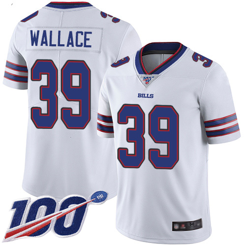 Men Buffalo Bills #39 Levi Wallace White Vapor Untouchable Limited Player 100th Season NFL Jersey->buffalo bills->NFL Jersey